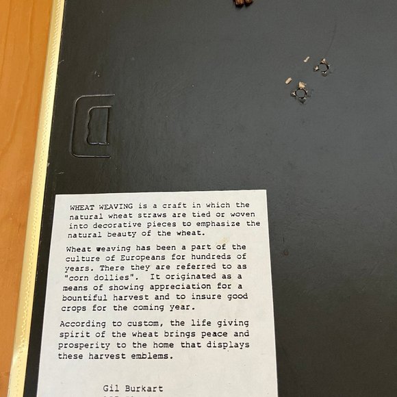 Prairie Grain Elevator & Barn Wheat Weaving Framed 2 Folk Art Alberta Canada - Picture 5 of 7